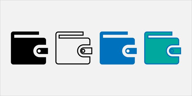 Vector de icono de billetera