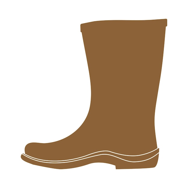 Vector de icono de botas de lluvia