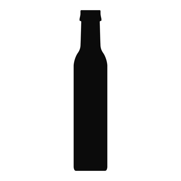 Vector icono de botella aislado sobre fondo blanco