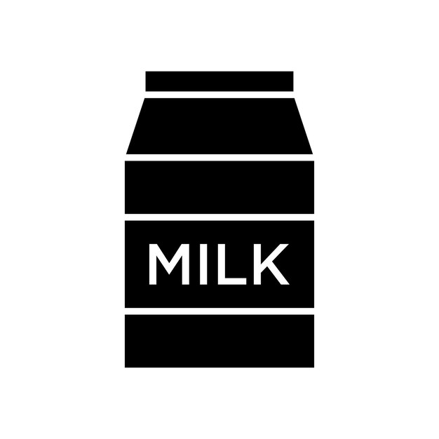 Vector de icono de botella de leche Diseño sencillo