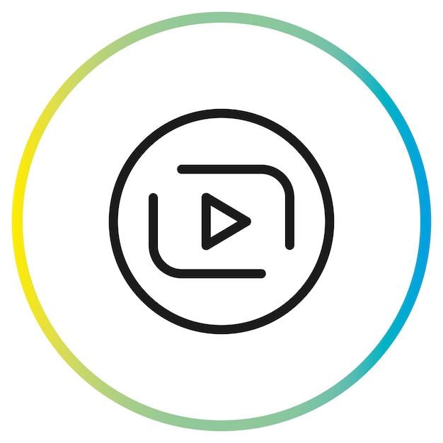 Vector de icono del botón de reproducción de vídeo