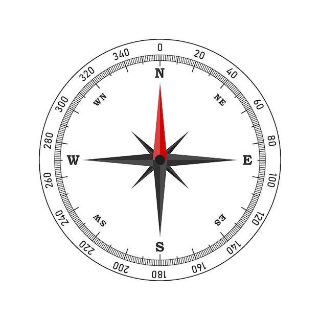 Vector de icono de brújula