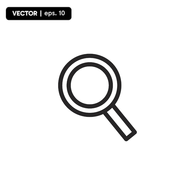Vector de icono de búsqueda Ilustración vectorial del símbolo de la lupa