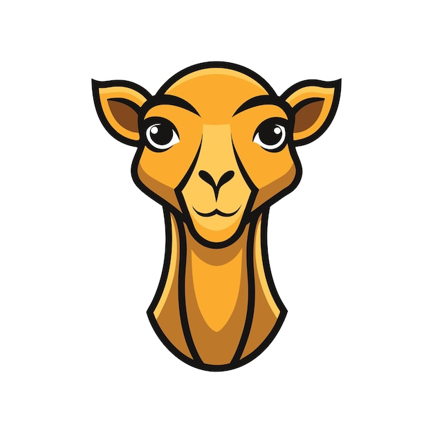 Vector de icono de cabeza de camello de color en fondo blanco Ilustración de arte vectorial en fondo blanco