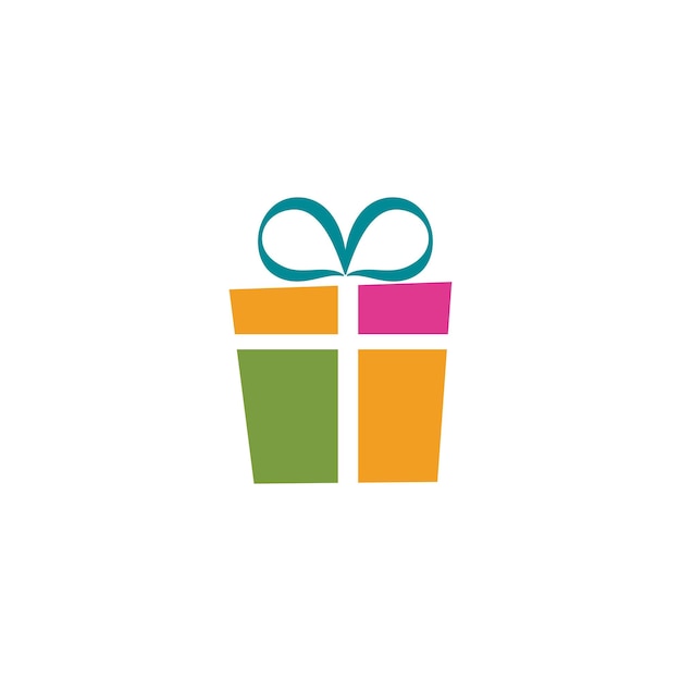 Vector de icono de caja de regalo