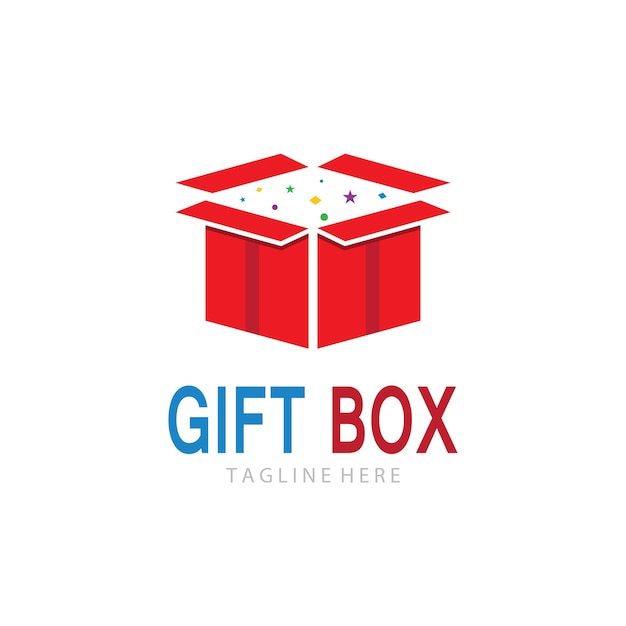 Vector de icono de caja de regalo