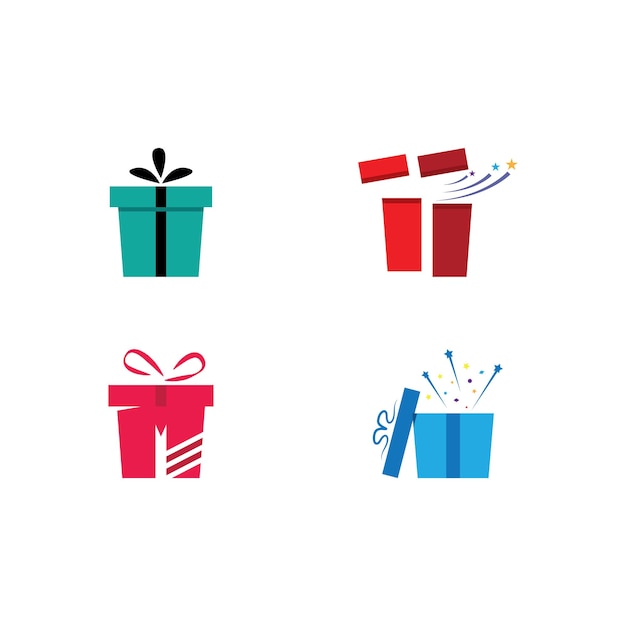 Vector de icono de caja de regalo