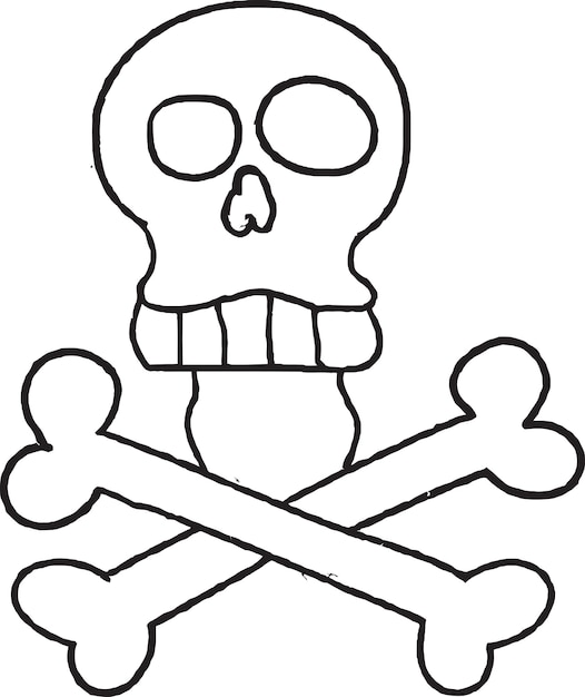 Vector de icono de la calavera con el logotipo de la serpiente