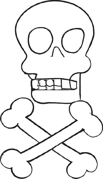 Vector de icono de la calavera con el logotipo del sombrero