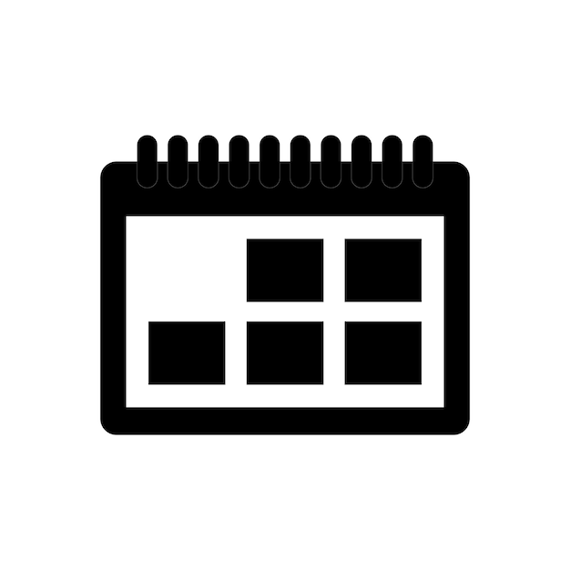 Vector de icono de calendario aislado en fondo blanco para su diseño de aplicaciones web y móviles Logotipo de calendario