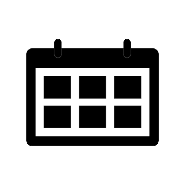 Vector de icono de calendario aislado en fondo blanco para su diseño de aplicaciones web y móviles Logotipo de calendario