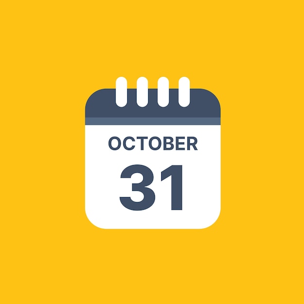Vector del icono del calendario de octubre