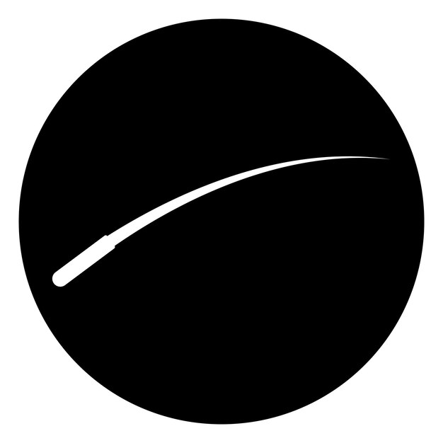 Vector de icono de caña de pescar