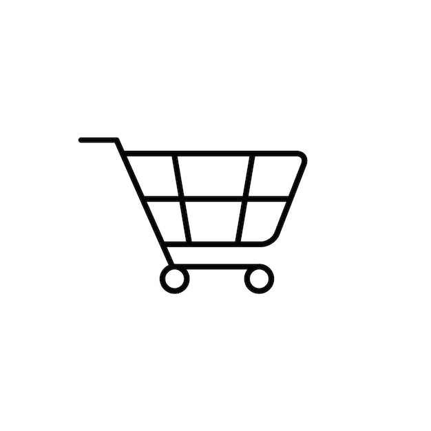 El vector del icono del carrito es simple, glpys minimalista.