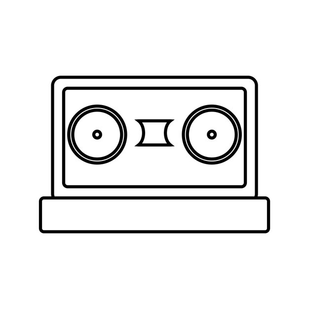 Vector de icono de casete