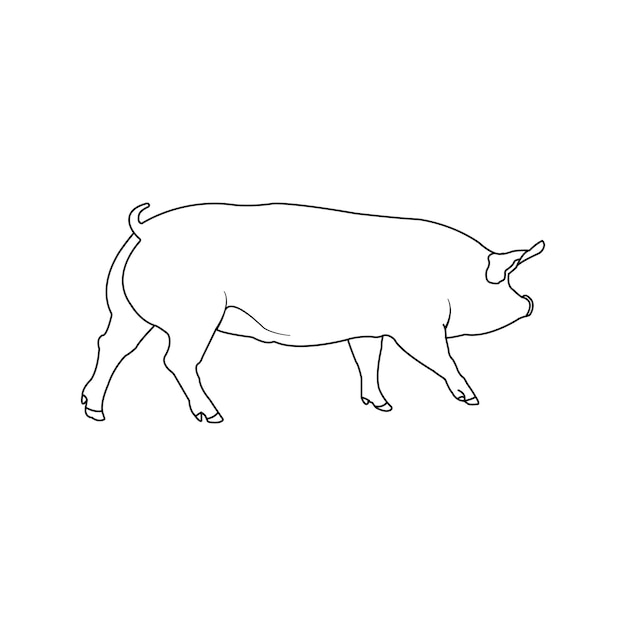 Vector del ícono del cerdo