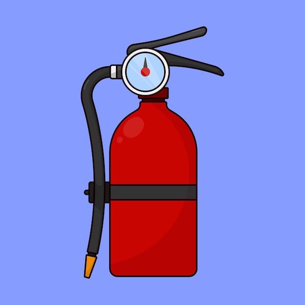 Vector del icono del cilindro del extintor de incendios