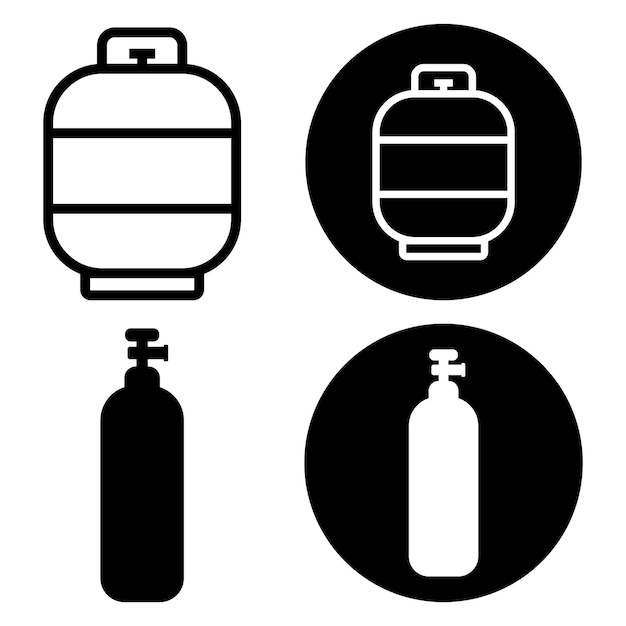 Vector de icono de cilindro de gas
