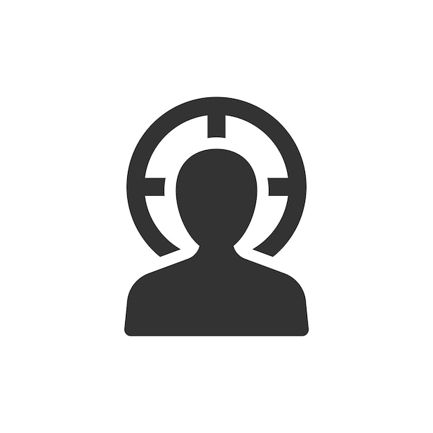 Vector del ícono del cliente objetivo