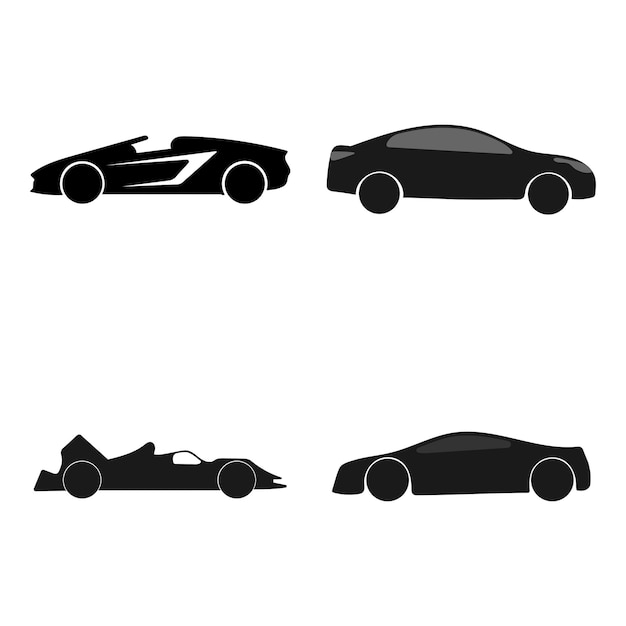 Vector de icono de coche de carreras