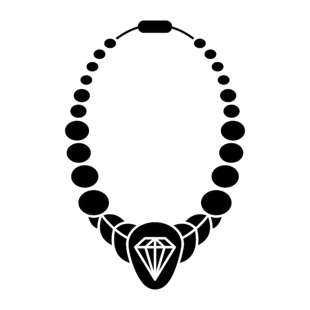 Vector icono de collar en diseño de moda