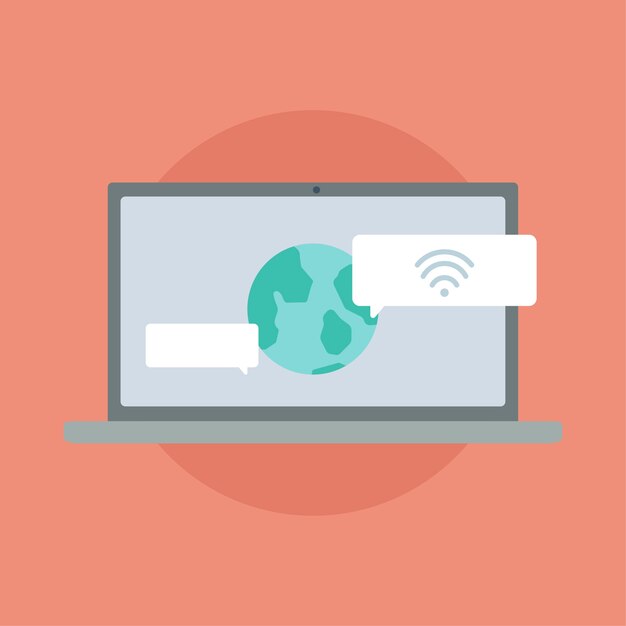 Vector del icono de comunicación global