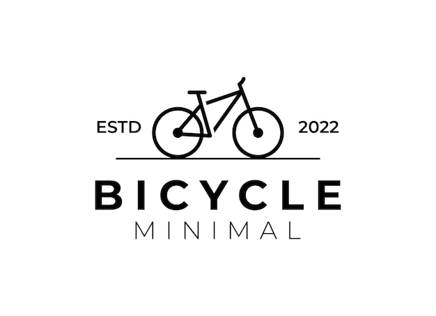 Vector de icono de concepto de logotipo de bicicleta Vector moderno de diseño simple