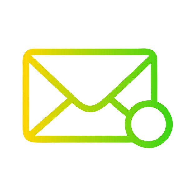 Vector de icono de contacto para el envío de mensajes de correo, sobres, comunicaciones, correos electrónicos, cartas y buzones de entrada