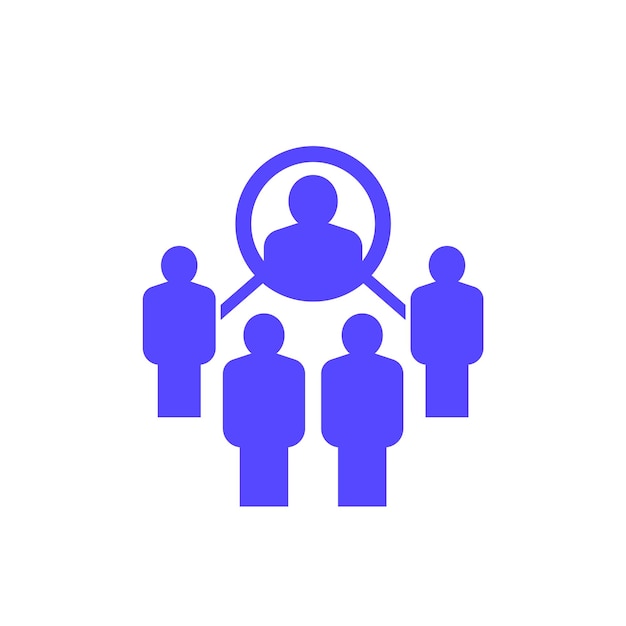 Vector de icono del coordinador de personas de coordinación