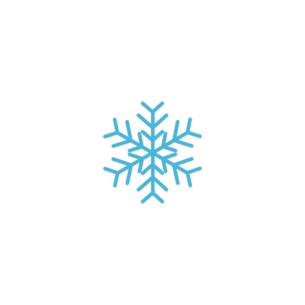vector de icono de copo de nieve
