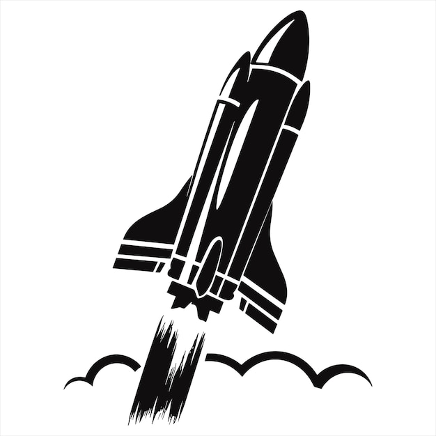 Un vector de icono de cráneo de silueta negra y simple