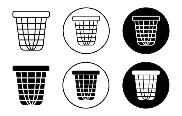 Vector de icono de cubo de lavar la ropa símbolo de conjunto de marca para aplicación web