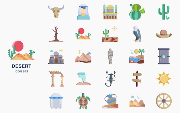 vector icono del desierto