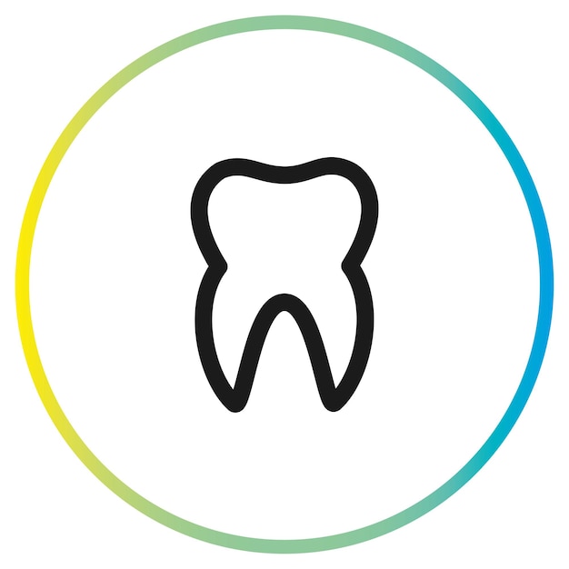 Vector icono de diente