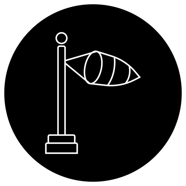Vector del ícono de la dirección del viento
