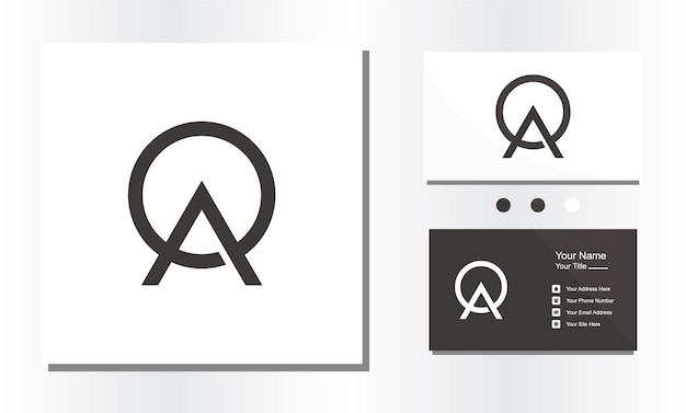 Vector de icono de diseño de logotipo de combinación A y O