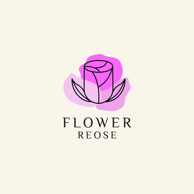 Vector de icono de diseño de logotipo de flor