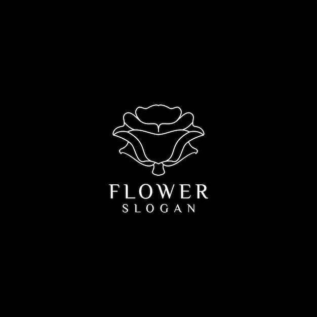 Vector de icono de diseño de logotipo de flor