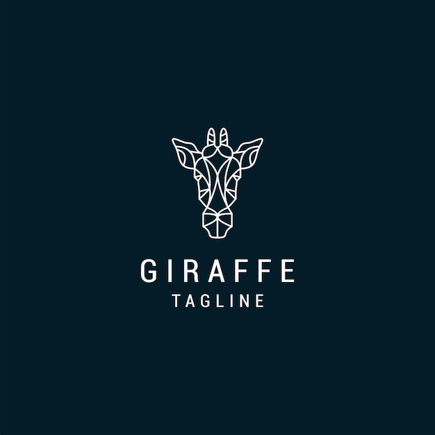 Vector de icono de diseño de logotipo de jirafa