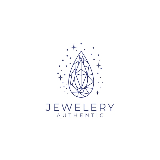 Vector de icono de diseño de logotipo de joyería