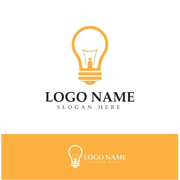 Vector de icono de diseño de logotipo de lámpara