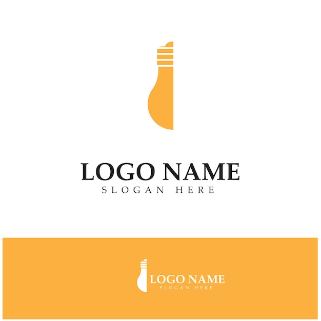 Vector de icono de diseño de logotipo de lámpara