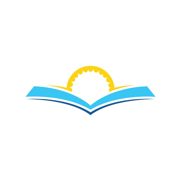 Vector de icono de diseño de logotipo de libro
