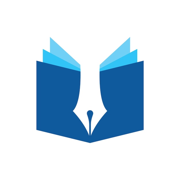 Vector de icono de diseño de logotipo de libro