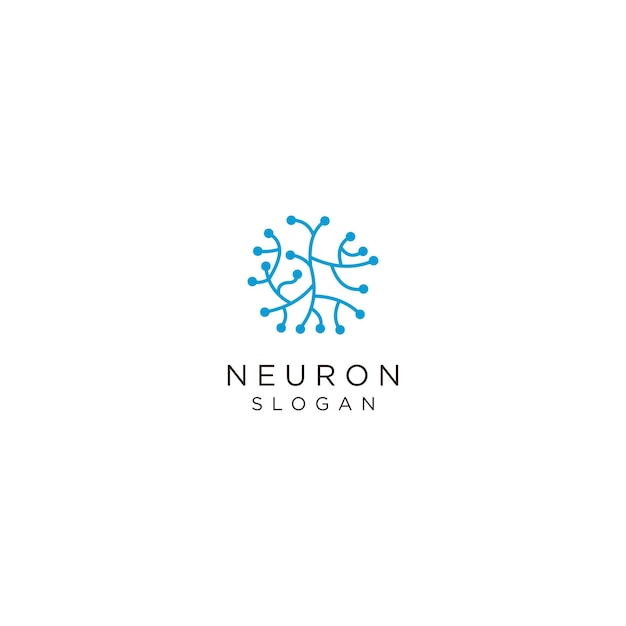 Vector de icono de diseño de logotipo de neurona