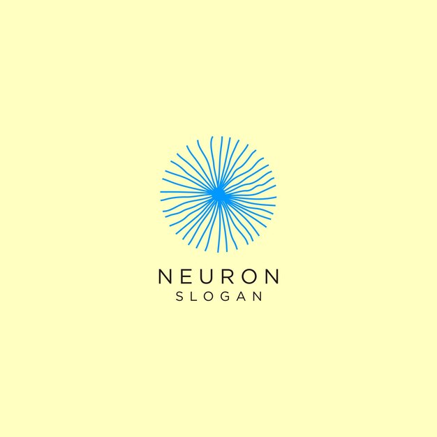 Vector de icono de diseño de logotipo de neurona