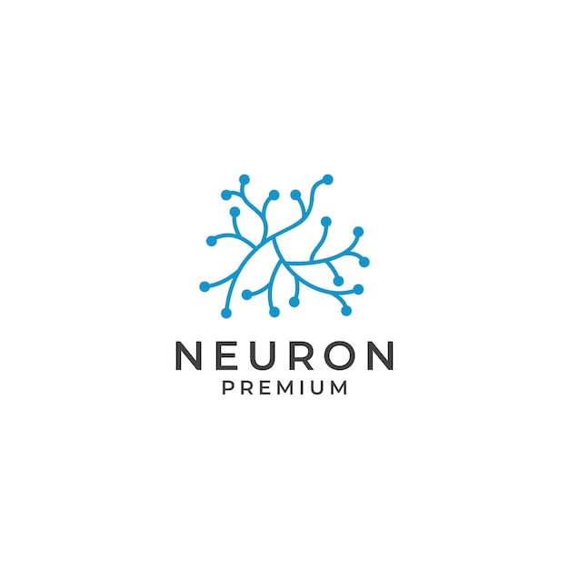 Vector de icono de diseño de logotipo de neurona
