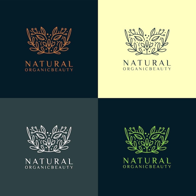 Vector de icono de diseño de logotipo orgánico natural