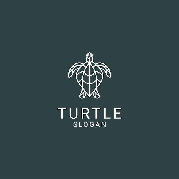 Vector de icono de diseño de logotipo de tortuga