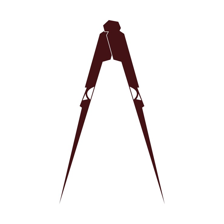 Vector vector de icono divisoragrimensor y geometríaingenieroarquitectosímbolo de la escuelailustración vectorial planavector de imagenielles